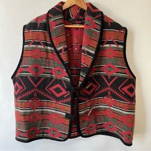 Vintage Agapo Southwestern Boho Tapestry Vest